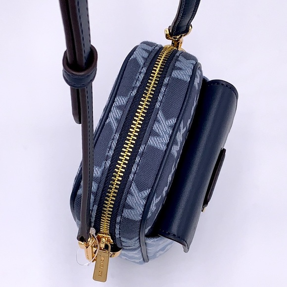 MICHAEL KORS SLOAN EDITOR SMALL NS  TOP ZIP FLAP PACKET PHONE XBODY NAVY MULTI - Picture 10 of 16